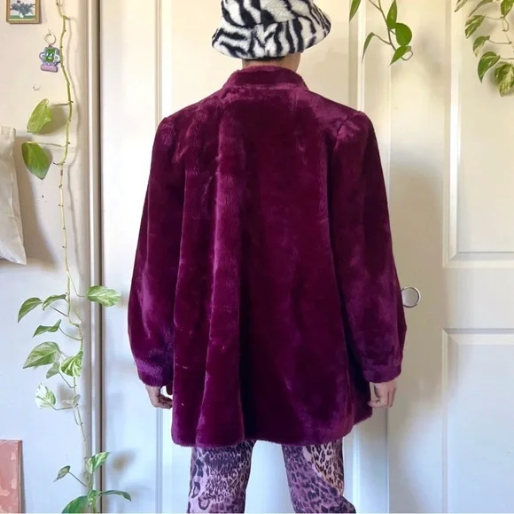 Vintage Purple Oversized Coat - Picture 3 of 8